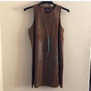 Angie Faux Leather Tank Dress